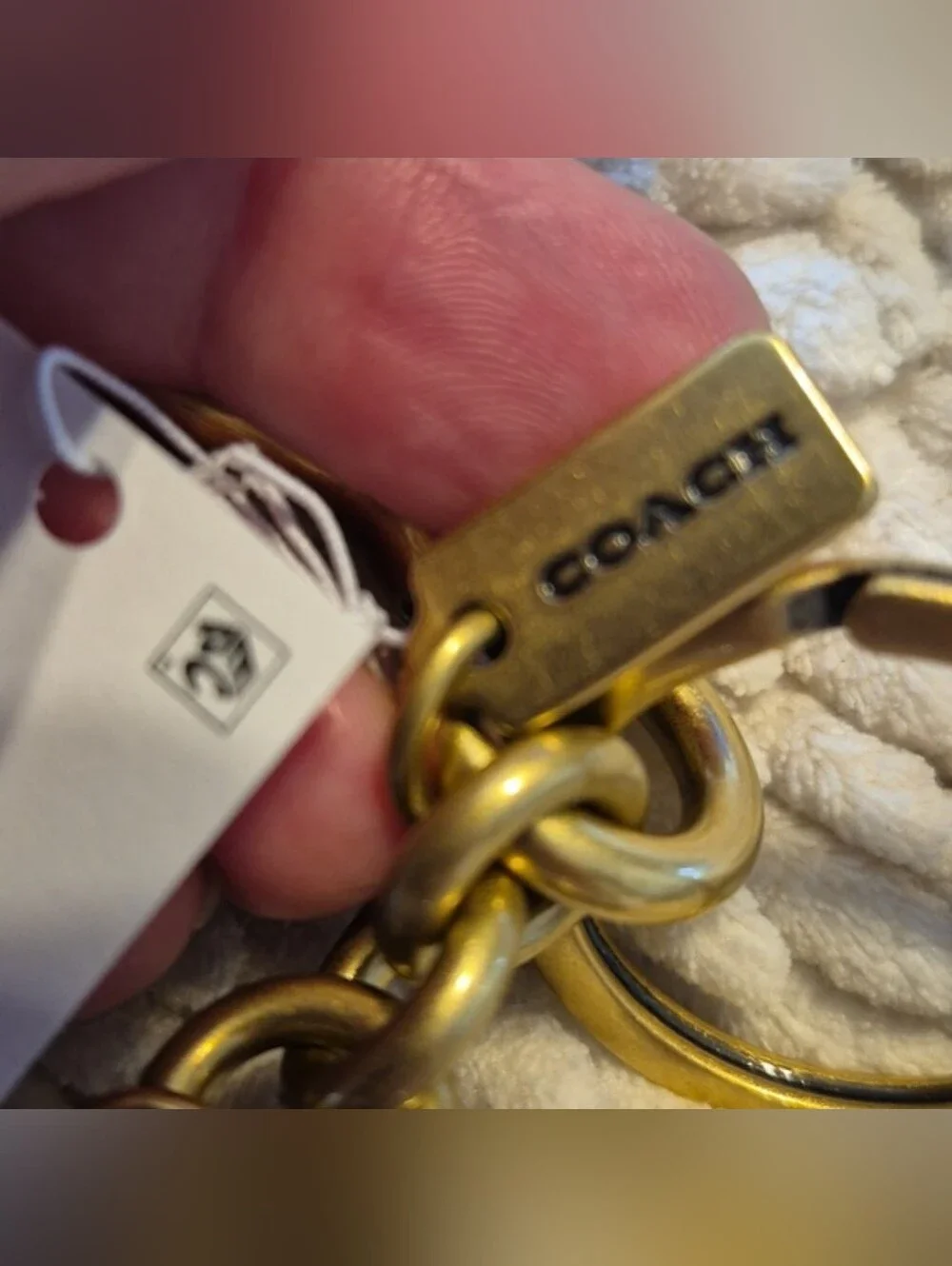 Coach NWT Purple Snail Bag Charm Keychain Gold Tone Enamel Rare